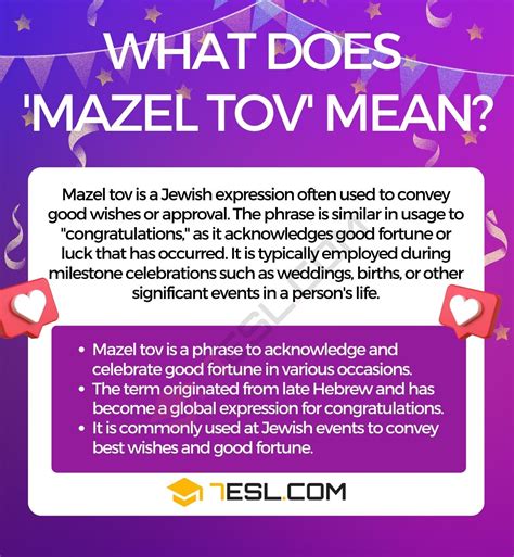 mazal tov meaning.